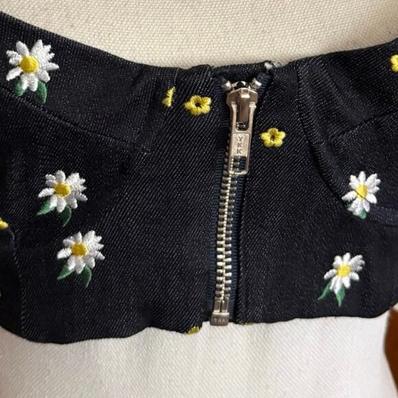 Miaou Dylan Bra embroidered Daisy opening zip front Opening Ceremonies M medium - Picture 12 of 16